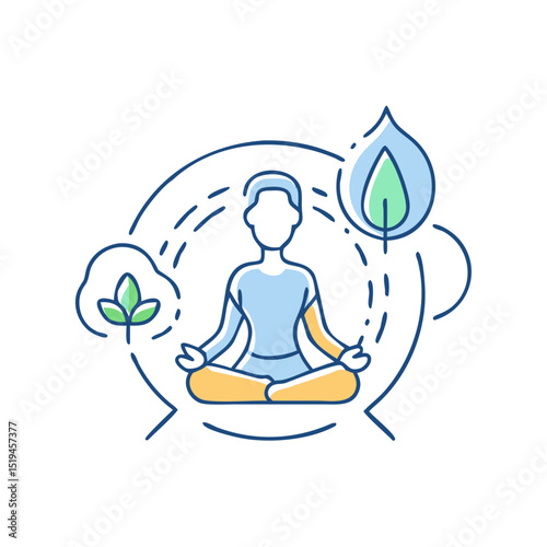 Meditation and yoga for mental health.
