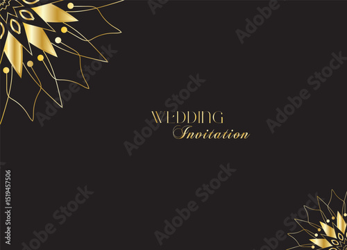 The Gold Mandala Wedding Iinvitation Card