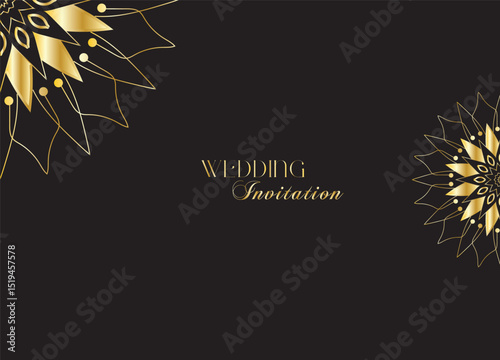 The Gold Mandala Wedding Iinvitation Card