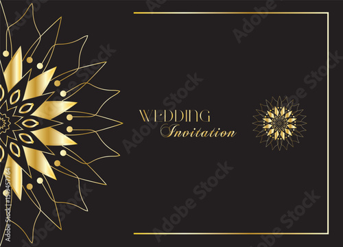The Gold Mandala Wedding Iinvitation Card