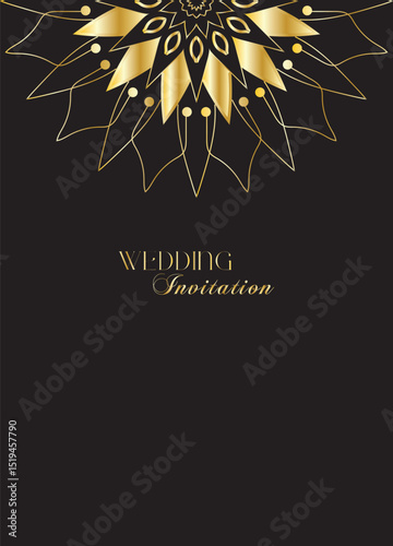 The Gold Mandala Wedding Iinvitation Card