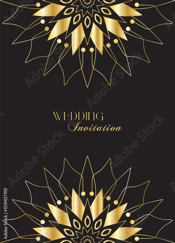 The Gold Mandala Wedding Iinvitation Card