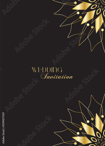 The Gold Mandala Wedding Iinvitation Card