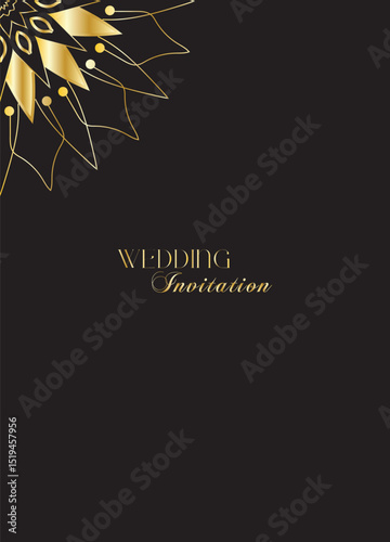 The Gold Mandala Wedding Iinvitation Card