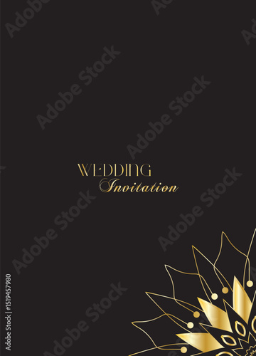 The Gold Mandala Wedding Iinvitation Card