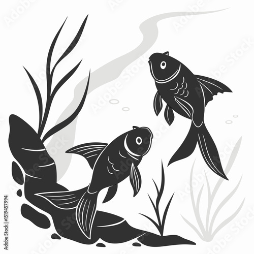 vector illustration of a fish