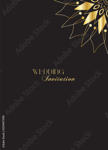 The Gold Mandala Wedding Iinvitation Card