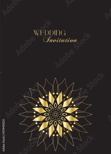 The Gold Mandala Wedding Iinvitation Card