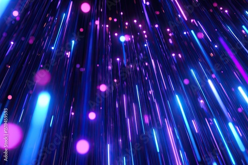 Abstract glowing lines cascading down