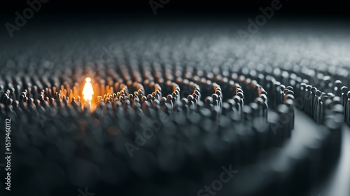 shopper consumer persona audience target A captivating close-up of metallic spheres arranged in a mesmerizing pattern, highlighting a glowing element at the center. Perfect for tech-related projects.