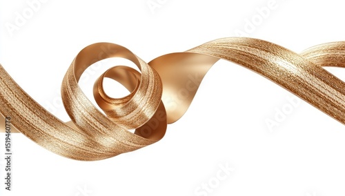 Gold ribbon swirls