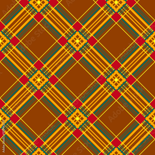 Vector - squares scottish style seamless pattern.