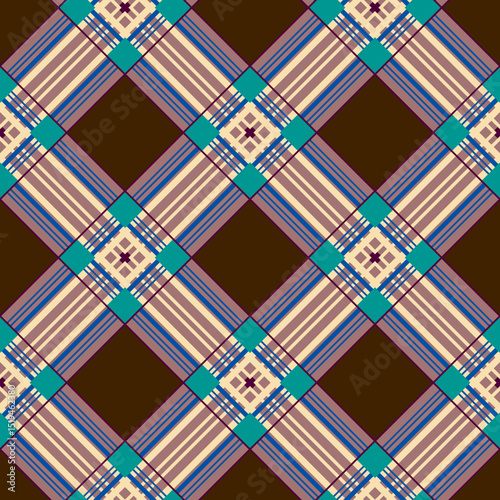 Vector - squares scottish style seamless pattern.