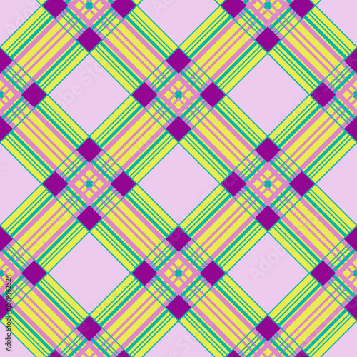 Vector - squares scottish style seamless pattern.