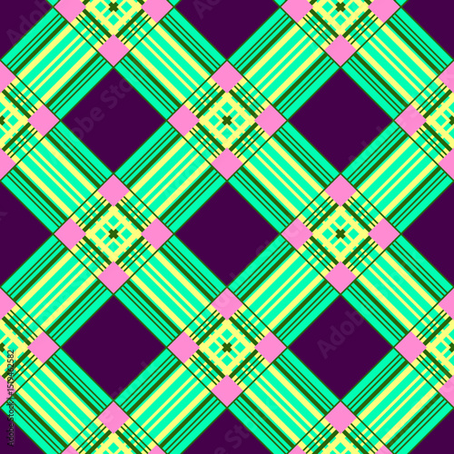 Vector - squares scottish style seamless pattern.