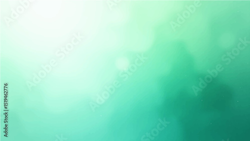 Abstract green white and turquoise gradient noisy grain background texture.