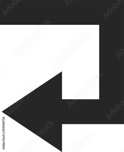 Logout icon represented by a dark gray left arrow turning back and exiting a square on a white background, symbolizing the action of logging out or signing out of an account or system