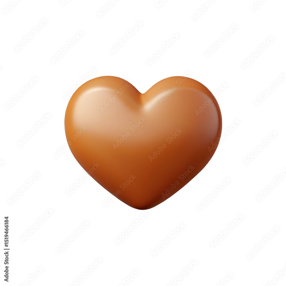 Fototapeta premium 3D Rendered Heart on Transparent Background