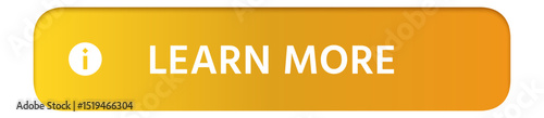Golden gradient learn more button with information symbol, inviting users to explore and discover additional information, perfect for website and app design