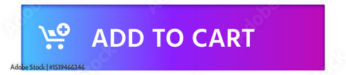 Add to cart button with shopping cart icon is displayed on a vibrant gradient background, creating a modern and visually appealing call to action for online shopping