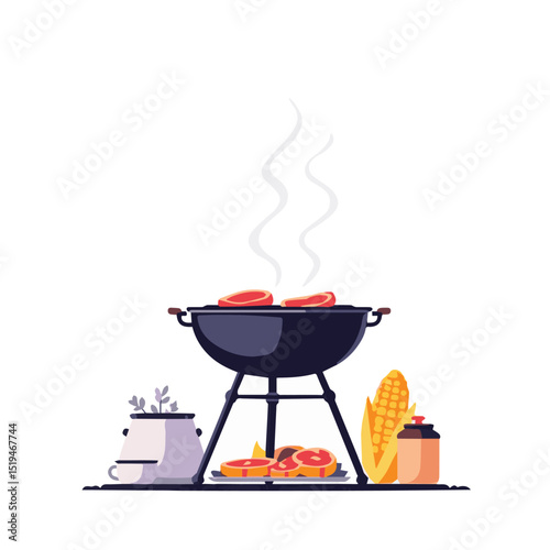 BBQ Grill Vector Illustration