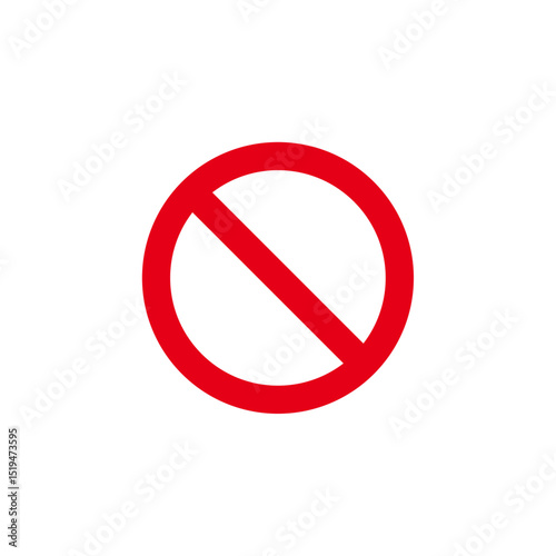Free Download Red no entry icon, Prohibited symbol, Restricted access sign, Do not enter badge, Warning circle emblem, vector illustration. - GFXLoad