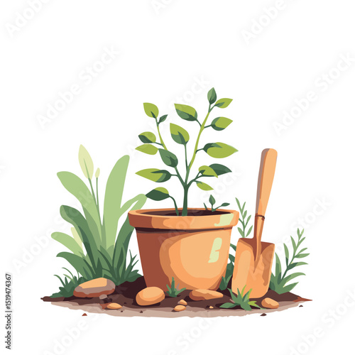 green plant in pot