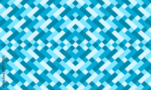 Green blue abstract background with squares diamond of rectangle block strip seamless repeat pattern, replete patter image design for fabric printing or wallpaper or wrap package print fuzzy