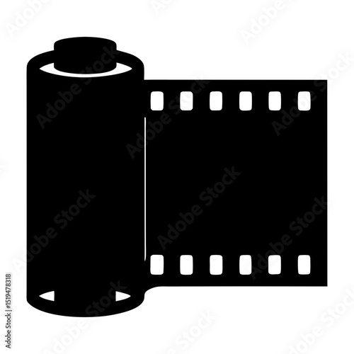 A Classic Black and White Photographic Film Roll Representing Analog Photography