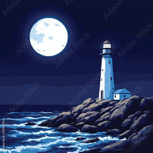 lighthouse in the night