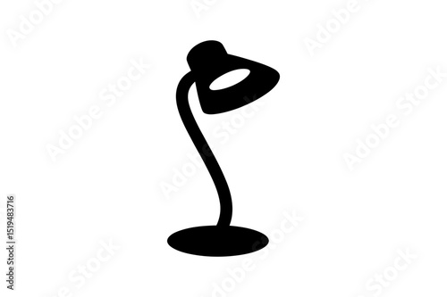 Illustration of a black desk lamp for home office