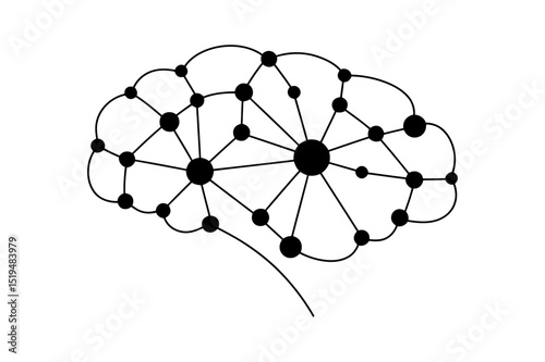 Brain network connections neural pathways concept
