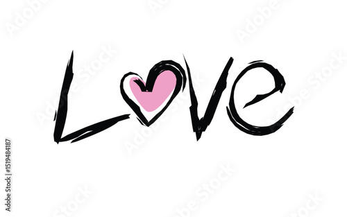 Love word with brush stroke calligraphy  (20250604100508).eps