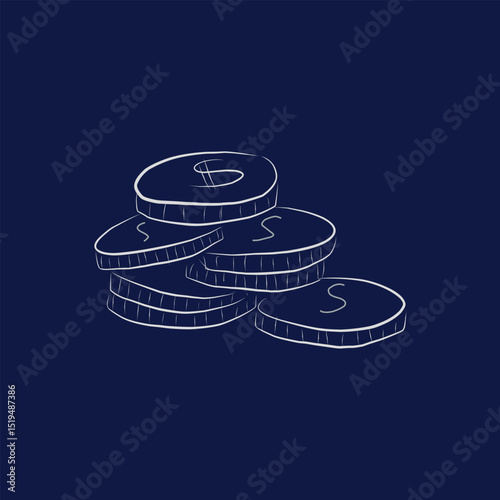 poker chips vector illustration