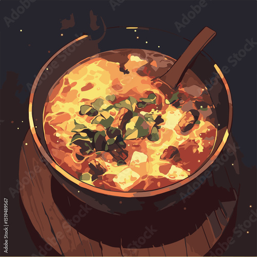 Delicious and Aromatic Bowl of Steaming Hot Soup A Culinary Delight