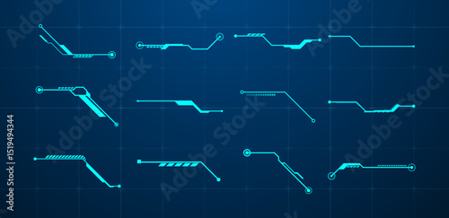 Futuristic HUD Statistics, data, information, infographic. Vector Illustration.
