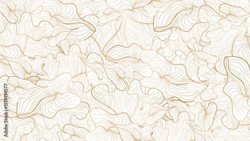 floral hand drawing lines art background