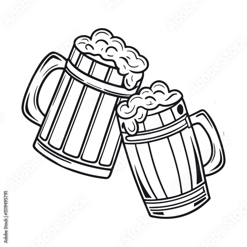 beer, icon, mug, illustration, vector, drink, glass, symbol, alcohol