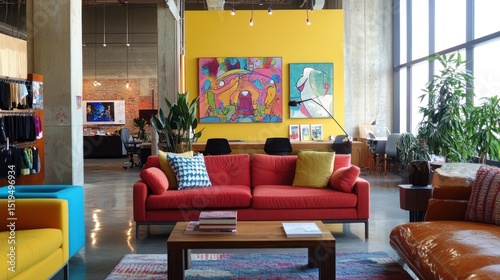 Colorful Open Space Office