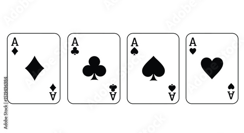 Play card icon set. Vector illustration