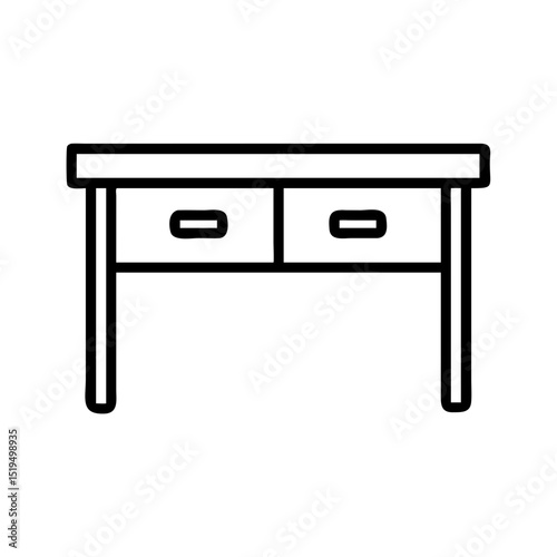 Simple wooden table with two drawers, ideal for home or office use, blending functionality and style in any space