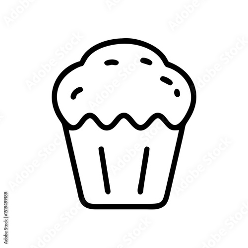 Delicious cupcake with frosting and sprinkles sitting on a white background ready for dessert lovers to enjoy