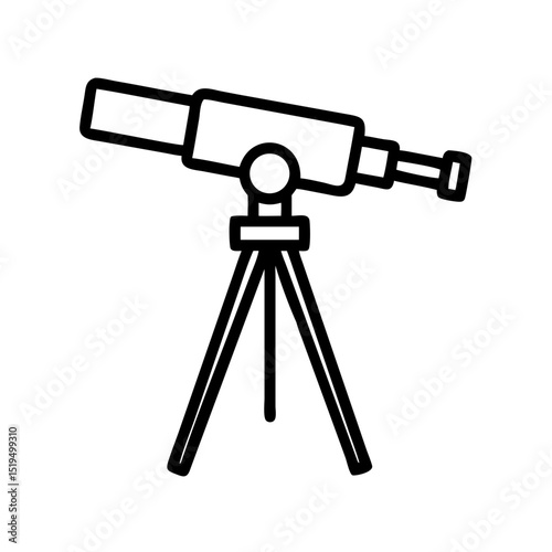 Exploring the night sky with telescope in a tranquil setting during a clear evening