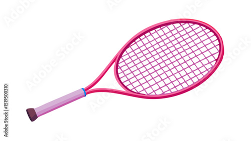 Bright pink tennis racket for playful games and training in various outdoor settings