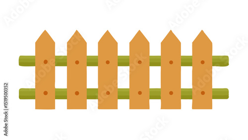 Wooden fence design in a minimalist style showcasing a simple yet charming structure ideal for landscaping