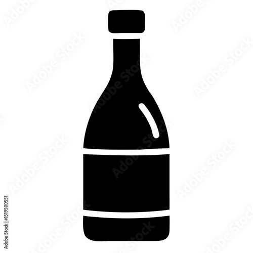 Bottle silhouette displayed against a plain background showcasing minimalist design and craftsmanship details