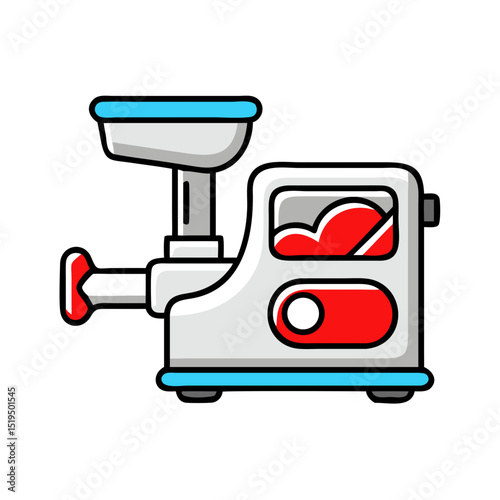 Meat grinder for food processing.