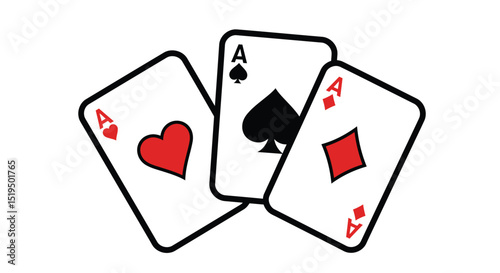 poker card icon vector design template in white background