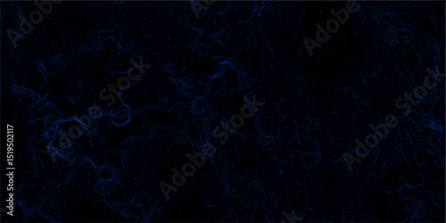 Abstract background with deep black and midnight blue tones, subtle glowing wisps and tendrils of electric blue light. Mysterious, technological, and ominous, energy fields, or galactic phenomena. 