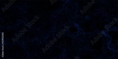 Abstract background with deep black and midnight blue tones, subtle glowing wisps and tendrils of electric blue light. Mysterious, technological, and ominous, energy fields, or galactic phenomena. 